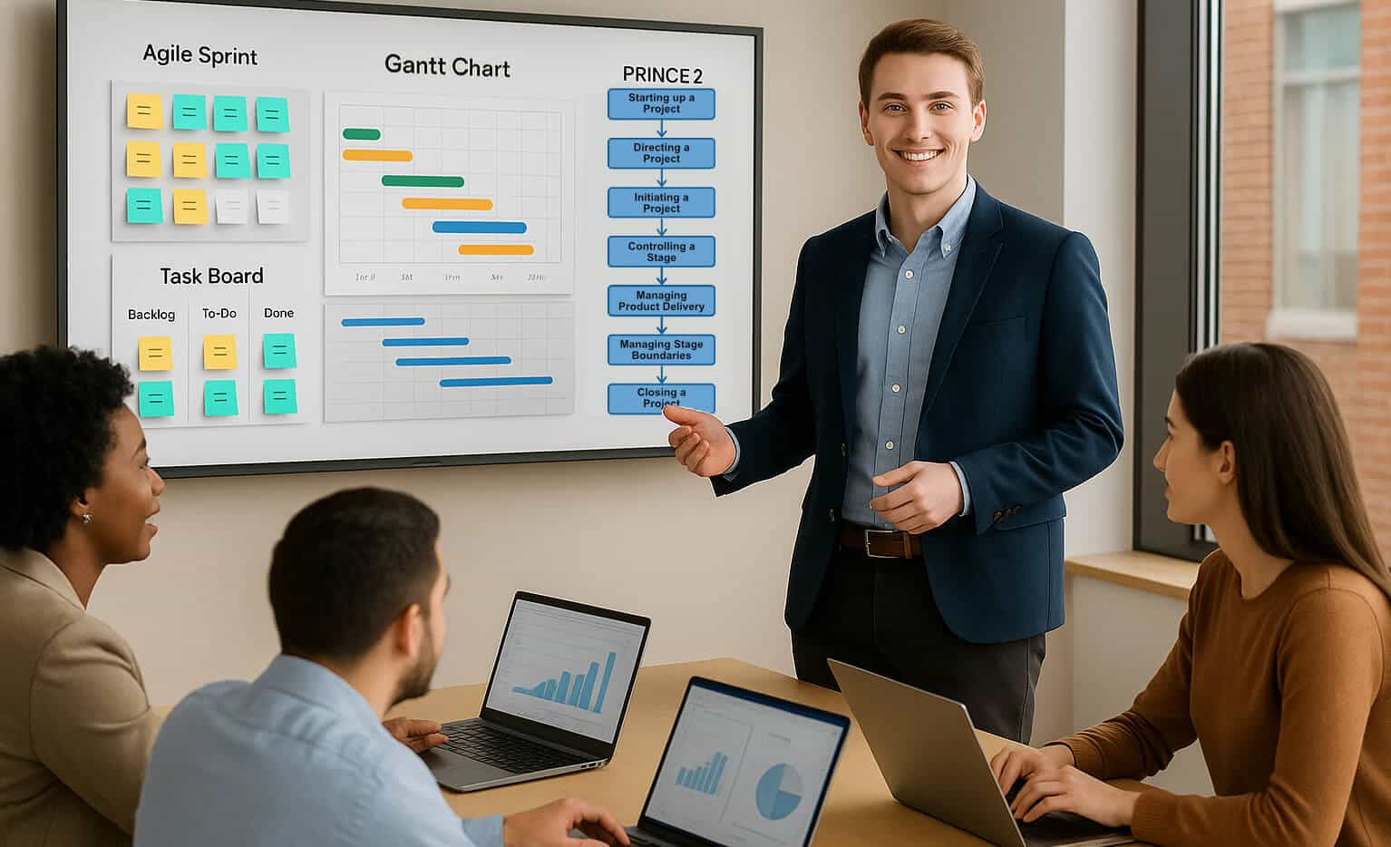 Project Management Expert Using Prince 2, Agile and Gantt Charts